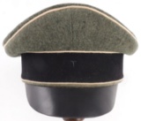 WWII GERMAN SS OFFICER CRUSHER VISOR CAP BY MULLER