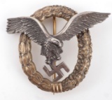 WWII GERMAN LUFTWAFFE PILOT OBSERVER BADGE