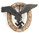 WWII GERMAN THIRD REICH PILOT OBSERVER BADGE