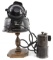 ANTIQUE MINER HELMET W JUSTRITE LAMP