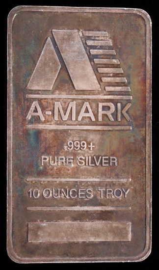 A MARK .999 FINE SILVER 10 OZT OUNCE BAR INGOT