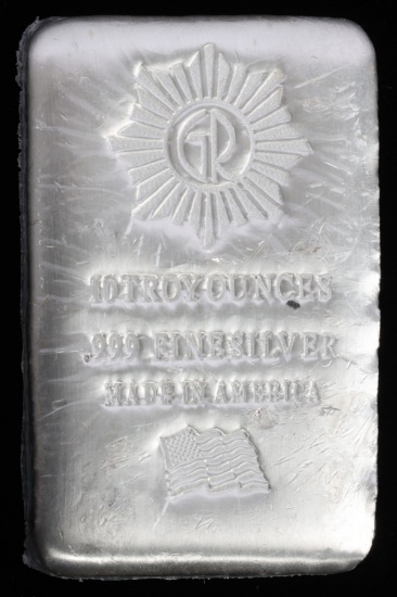 GR 10 OZT OUNCE .999 FINE SILVER BAR INGOT