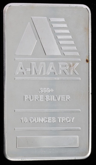A MARK .999 FINE SILVER 10 OZT OUNCE INGOT BAR