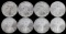 8 MIX DATE 1 OZT OUNCE SILVER AMERICAN BU COIN LOT