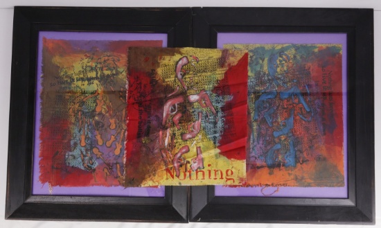 LOT 3 CLOTH PAINTING BY MIAMI ARTIST JAVIER LARA