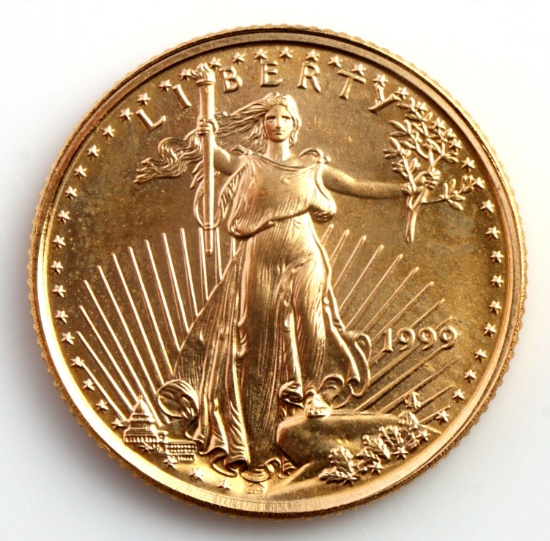 1999 GOLD 1/10 OZT OUNCE AMERICAN EAGLE BU COIN