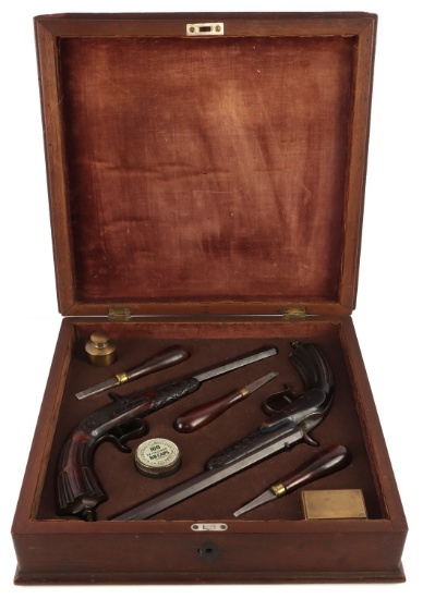CASED 6MM FLOBERT PARLOR PISTOLS REILLY OF LONDON