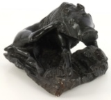 STONE WILD BOAR RAZORBACK SCULPTURE