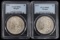 LOT OF 2 1921 PCGS MS62 MORGAN SILVER DOLLAR COINS