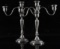 PAIR OF WALLACE THREE LIGHT STERLING CANDELABRAS