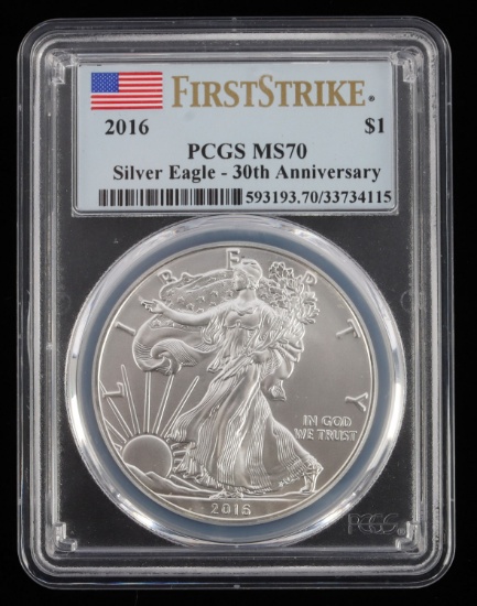 2016 FIRST STRIKE SILVER AMERICAN EAGLE PCGS MS70