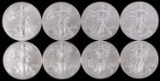 8 2010 SILVER AMERICAN EAGLE 1 OZT OUNCE BU COINS