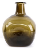 18TH CENTURY SQUAT OPEN PONTIL ONION SKIN BOTTLE