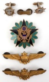 2 US NAVY PILOT WINGS STERLING GENERAL STAFF BADGE