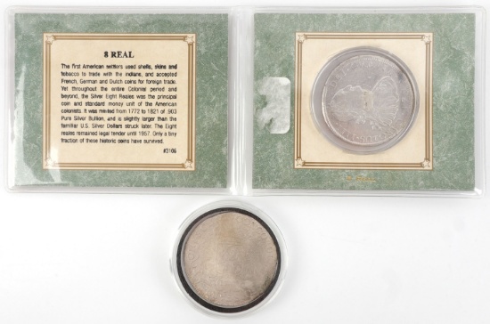 SHIPWRECK COIN LOT DE LEIFDE DUCATON & 8 REALE