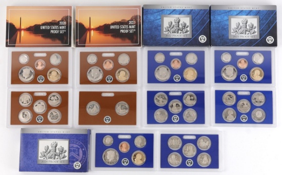 2020 2021 2022 2023 2024 U.S. PROOF SET LOT