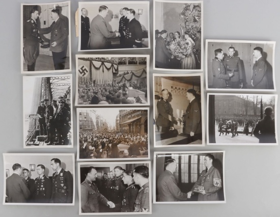 LOT OF 12 WWII GERMAN HEINRICH HOFFMAN PHOTOGRAPHS
