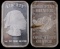 LOT OF 2 1 OZT OUNCE .999 FINE SILVER BAR INGOT