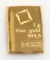 1 GRAM .999 FINE GOLD BAR ESSAYEUR