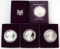AMERICAN EAGLE SILVER PROOF LOT OF 4 MIXED DATE