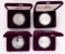 AMERICAN EAGLE SILVER PROOF LOT OF 4 MIXED DATE