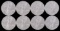 LOT OF 8 2022 1 OZT SILVER AMERICAN EAGLE BU COINS