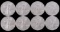 LOT OF 8 2022 1 OZT SILVER AMERICAN EAGLE BU COINS