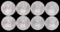 LOT OF 8 2001 1 OZT SILVER AMERICAN EAGLE BU COINS