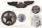 US SHERIFF FIRE DEPARTMENT BADGE AND PIN LOT OF 6