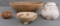 WOOD MUNISING BOWL & CERAMIC LOT