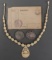 SMALL DEALERS LOT OF ANTIQUES NECKLACE COIN LETTER