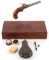 CASED .44 CMC PERCUSSION BOOT PISTOL & FLASK