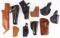 VINTAGE GENUINE LEATHER HANDGUN HOLSTER LOT OF 10