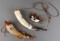 LOT OF 3 VINTAGE POWDER SMALL AND LARGE HORNS
