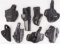 8 DIFFERENT HOLSTER LOT S&W DESANTIS BRAUER DALCO