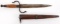 19TH C. HOOK QUILLON FIGHTING DAGGER WITH SCABBARD