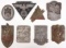 WWII GERMAN THIRD REICH SHIELDS & PLAQUES LOT OF 8