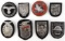 WWII GERMAN THIRD REICH ORGANIZATION SHIELDS LOT 8