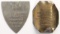 LOT OF 2 PERSONALIZED OFFICER ID PLATES