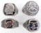 WWII GERMAN THIRD REICH SILVER RINGS LOT OF 4