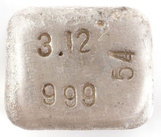3.12 TROY OUNCE SILVER BULLION BAR
