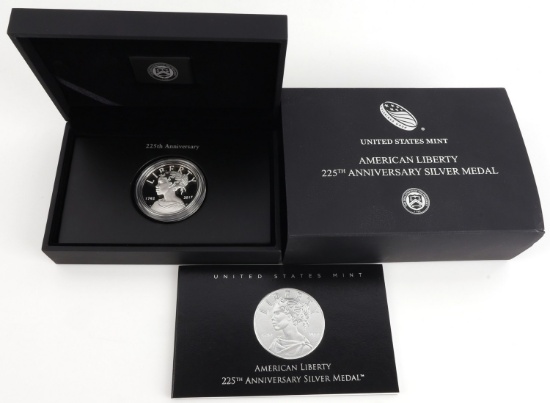 AMERICAN LIBERTY 225TH ANNIVERSARY SILVER MEDAL