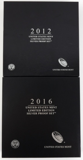 2012 & 2016 LIMITED EDITION SILVER PROOF SET LOT