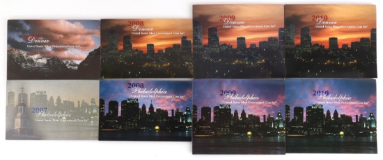 2007 2008 2009 & 2010 US MINT UNCIRCULATED COINS