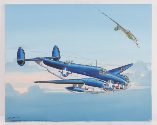 PAINTING OF A LOCKHEED VENTURA RAY WADDEY