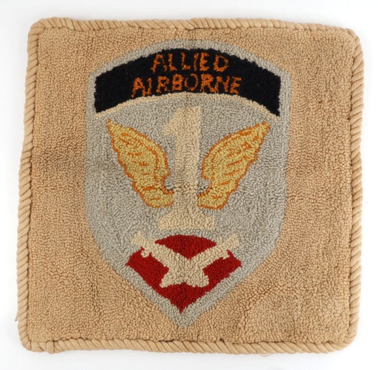 WWII US FIRST ALLIED AIRBORNE KNIT PILLOW COVER