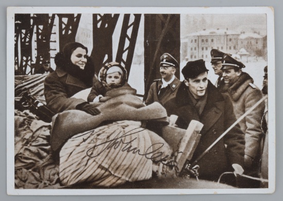 WWII GERMAN REICH ADOLF HUHNLEIN SIGNED POSTCARD