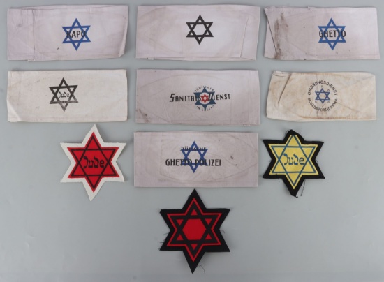 LOT 10 WWII GERMAN REICH HOLOCAUST ARMBAND & PATCH