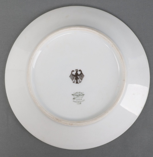 WWII GERMAN THIRD REICH PLATE WITH REICHSADLER