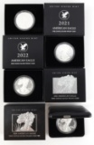 AMERICAN EAGLE SILVER PROOF LOT OF 4 2021-2024